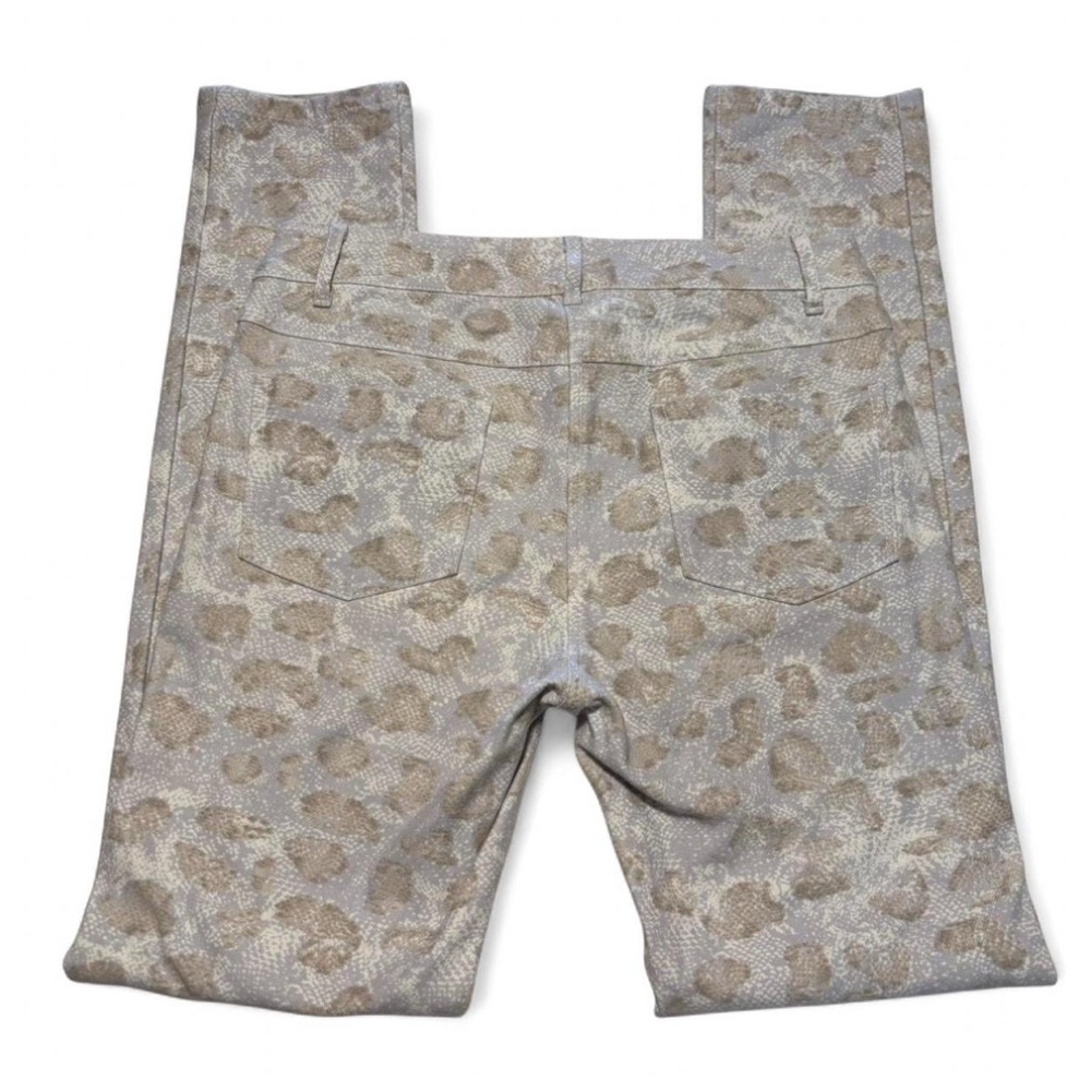 J.McLaughlin Lexi Jeans Sz 8 Beige Animal Print Slim Ankle Mid Rise Pants - Picture 2 of 5